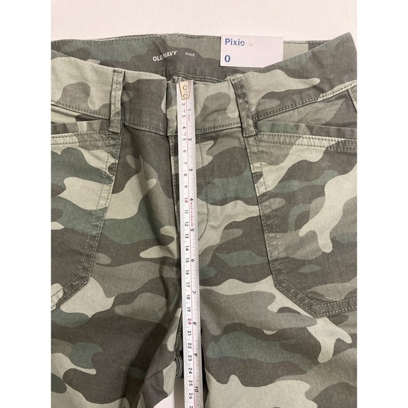 Old Navy Camo Pixie Pants Skinny Leg Green Size 0 New - Picture 5 of 6